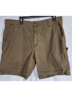 Woolrich Shorts Men's Sz 38 Khaki Cargo Belted Hiking Outdoor Spring Summer Work